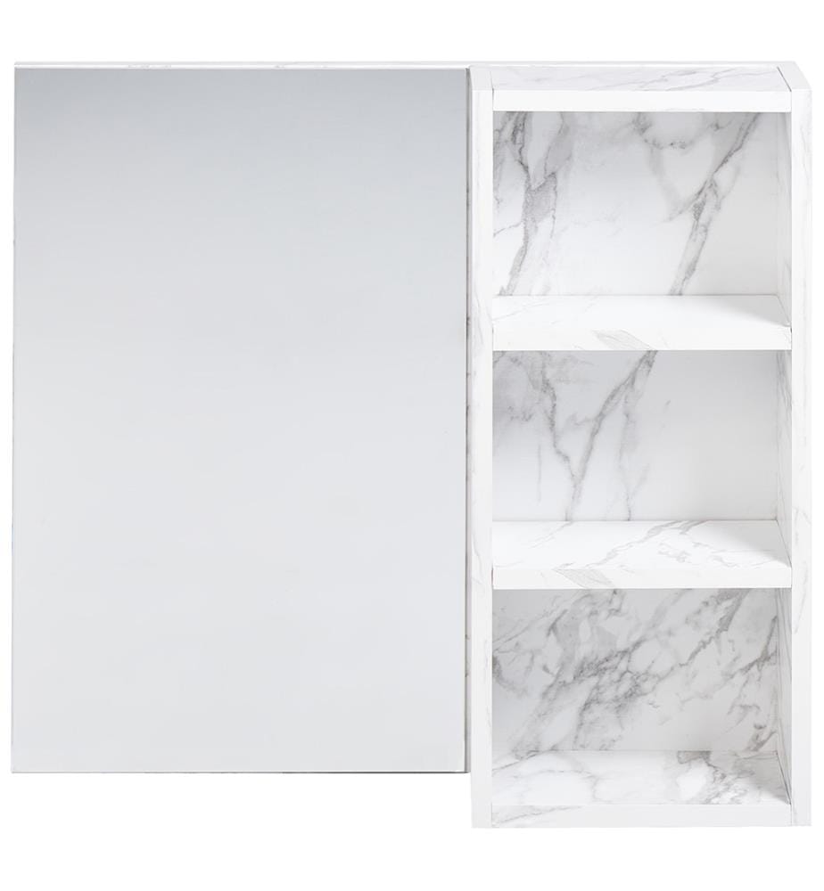 Bad-Spiegelschrank JOINVILLE 60 cm 54 cm Weisser Marmor
