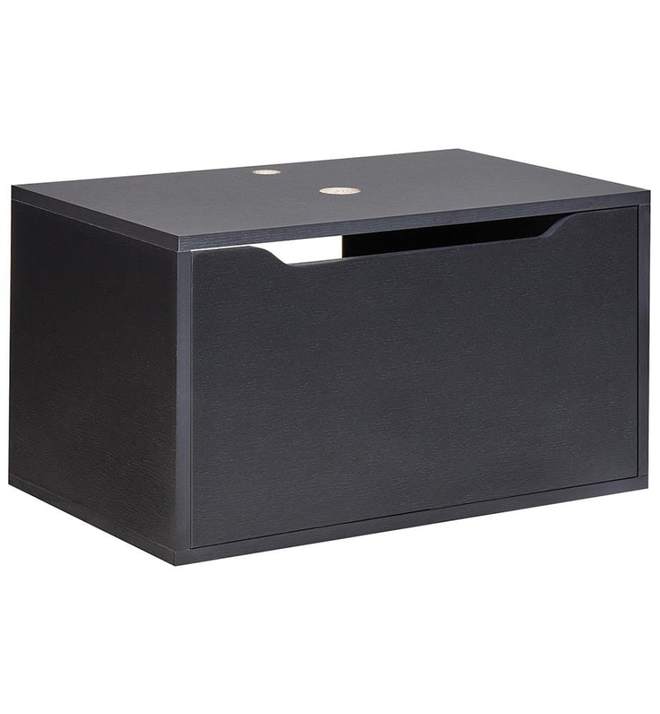 Meuble lavabo mural PETROLINA 60 cm Noir