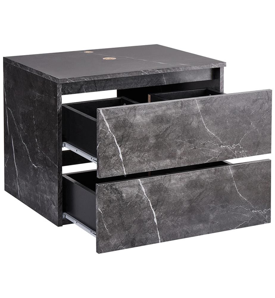 Mobile lavabo a parete SERRA 60 cm Marmo nero