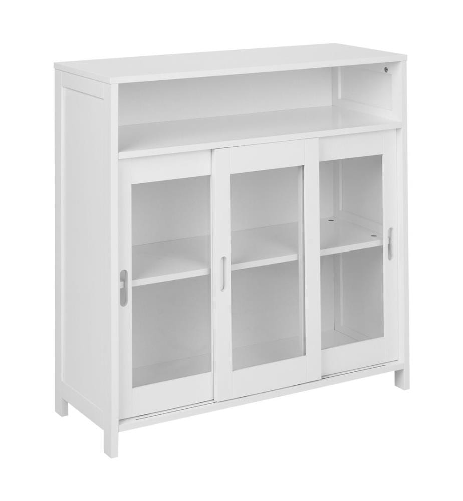 Buffet avec vitrine en verre CRABTREE 86 cm Blanc
