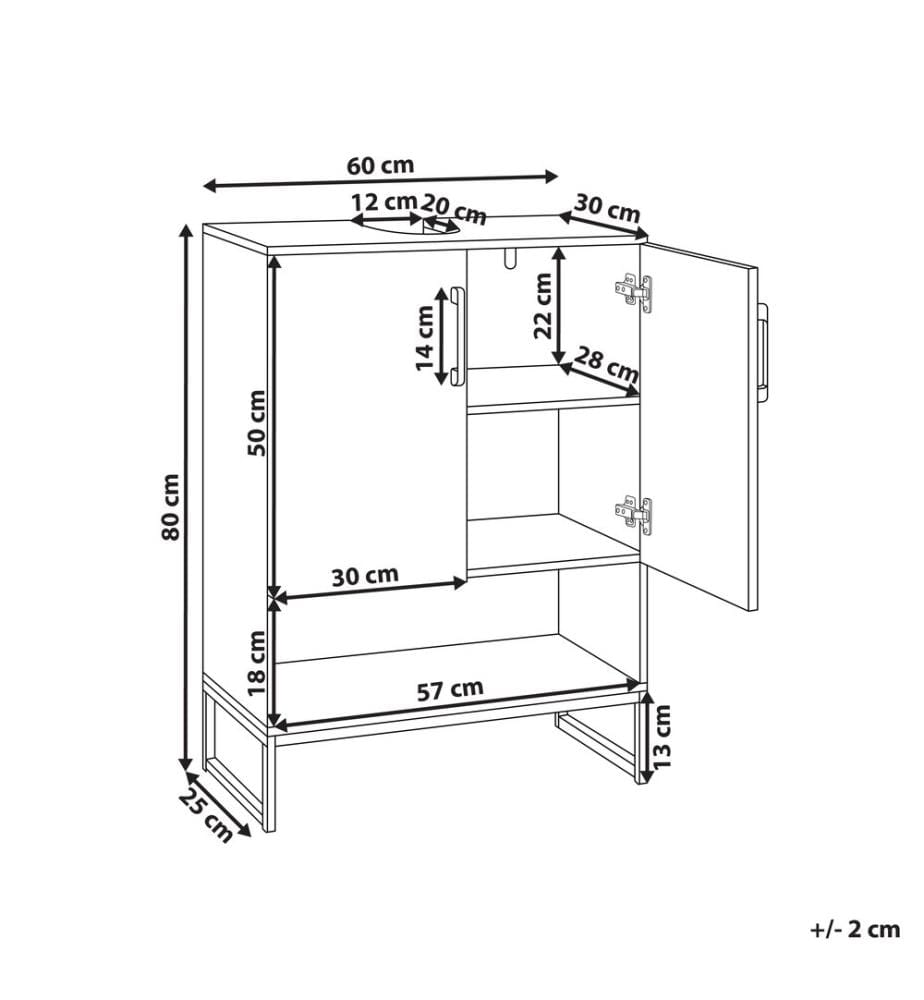 Mobile lavabo MISCANTI Bambù 60 cm Marrone chiaro
