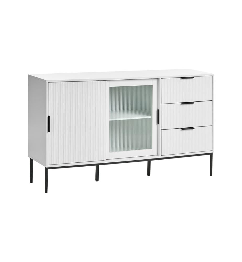 Sideboard mit Glastüren LEDUC Weiss