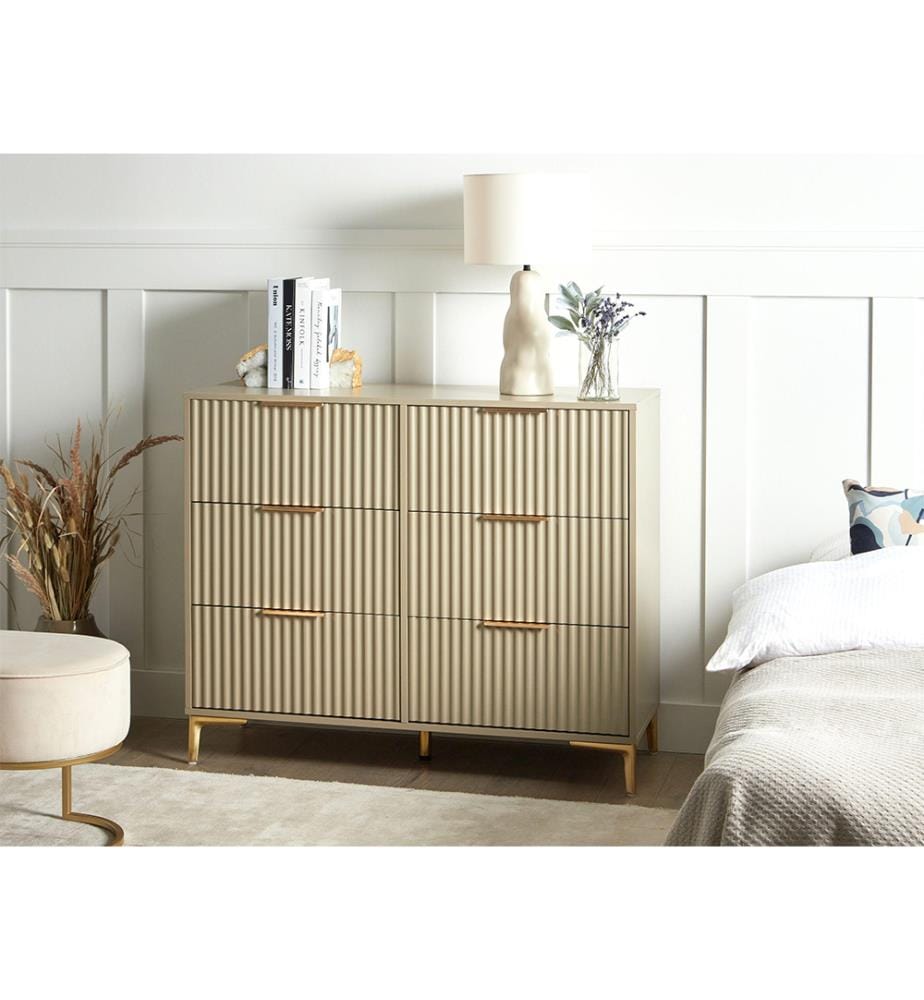 Commode à 6 tiroirs WALCOTT Beige