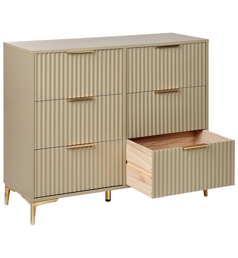 Commode à 6 tiroirs WALCOTT Beige