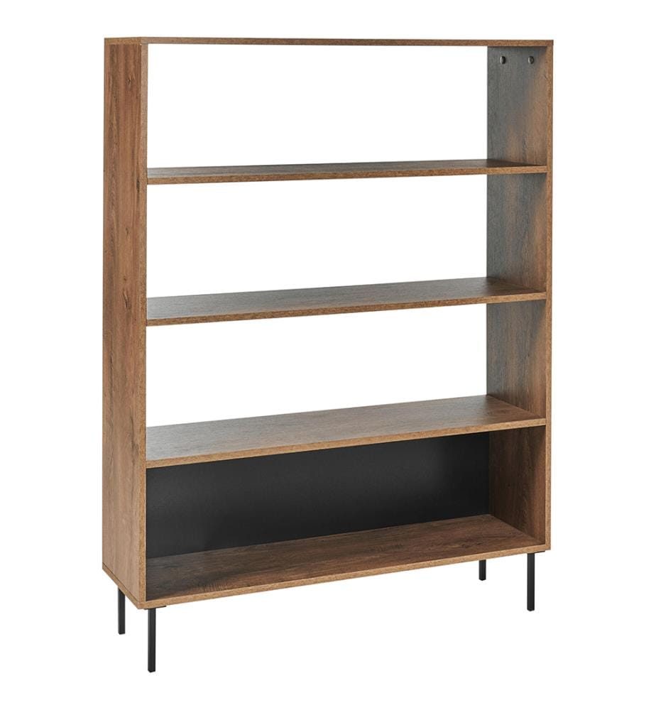 Libreria a 4 ripiani NANTON 140 cm Marrone scuro