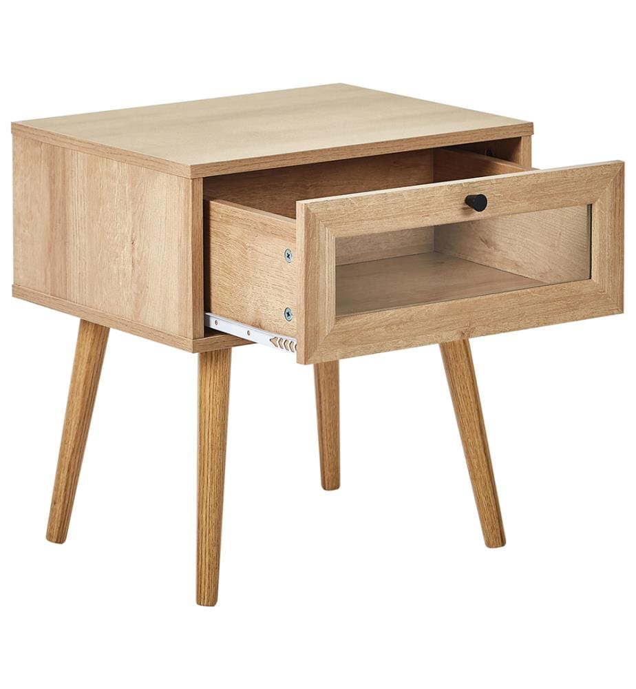 Nachttisch mit 1 Schublade ALBANY Hellbraun