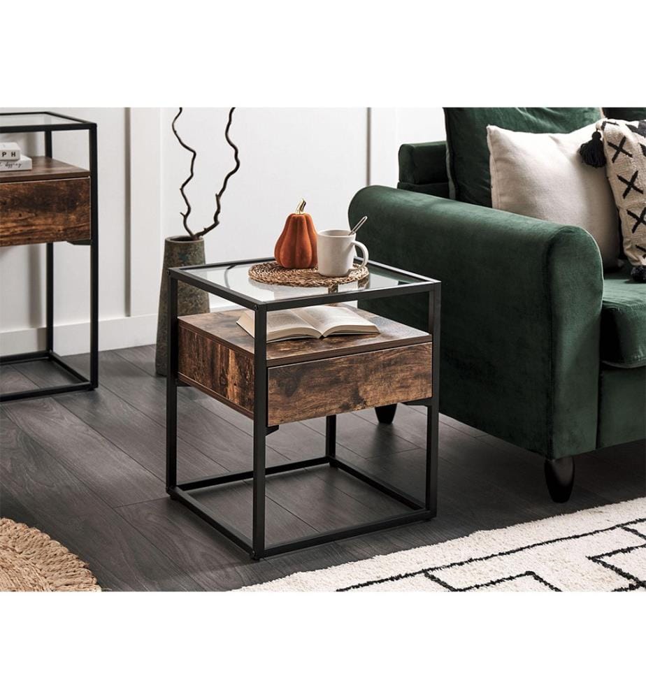 Table d'appoint MAUK Marron foncé