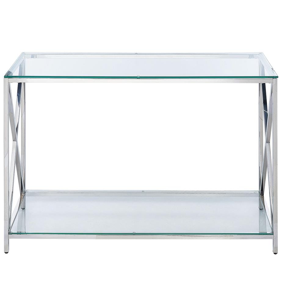 Konsolentisch AUDET Sicherheitsglas Silber