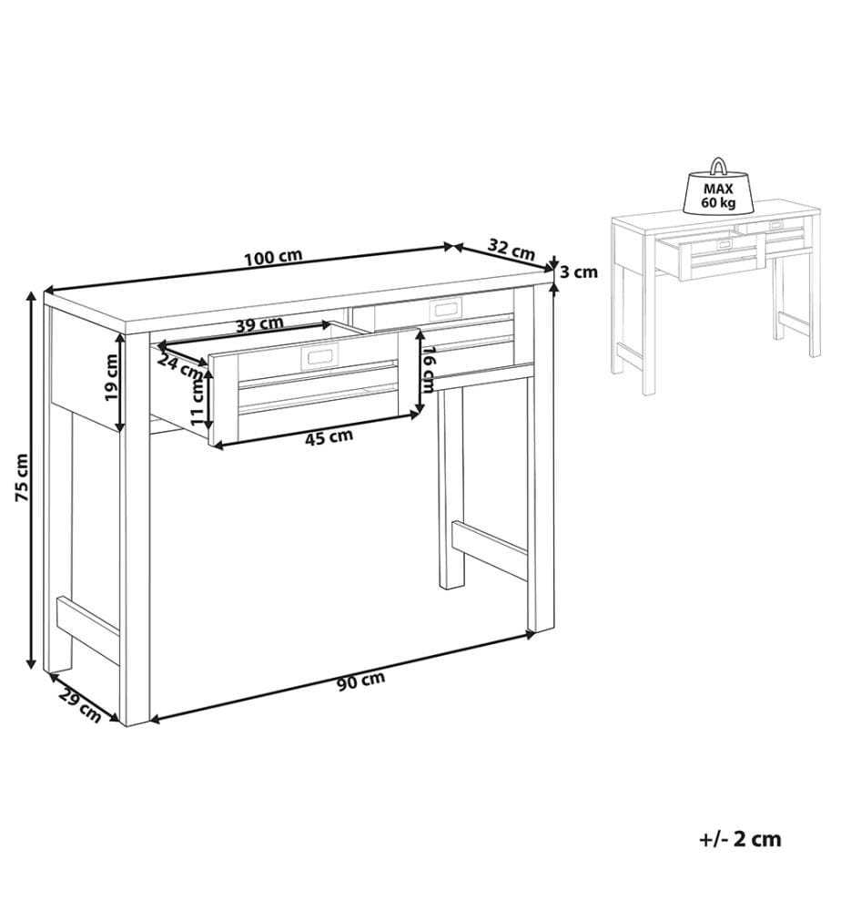 Console RANDA Marron clair