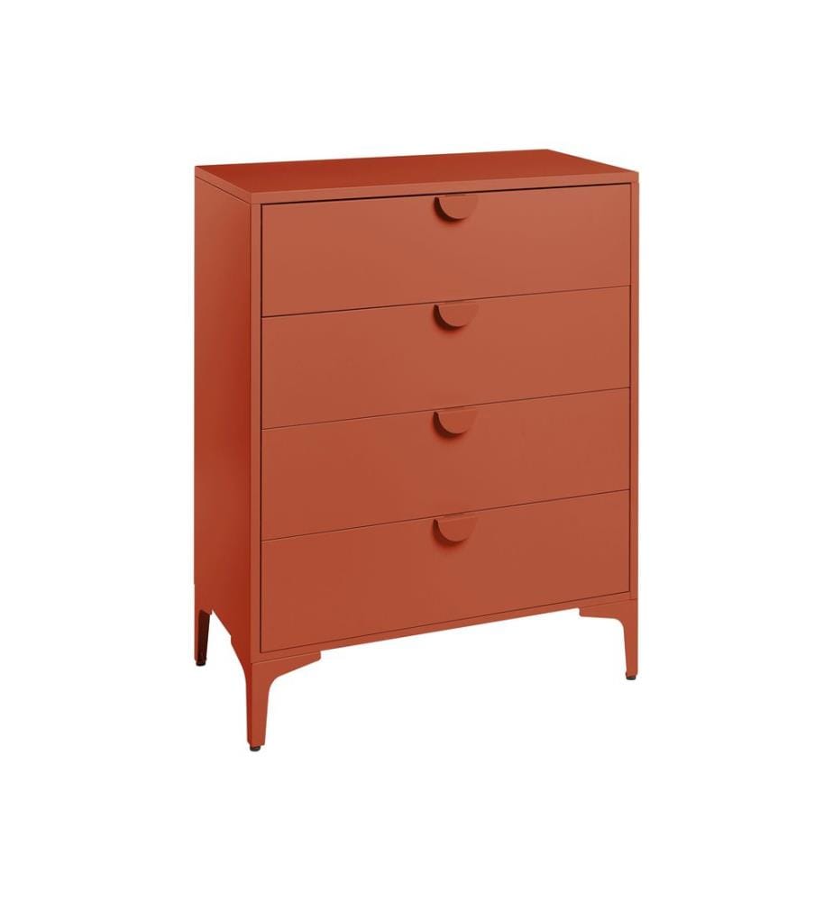 Kommode mit 4 Schubladen ARDURA Metall Goldbraun