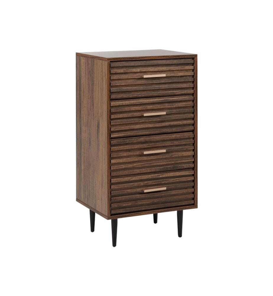 Commode à 4 tiroirs KEITH Marron foncé