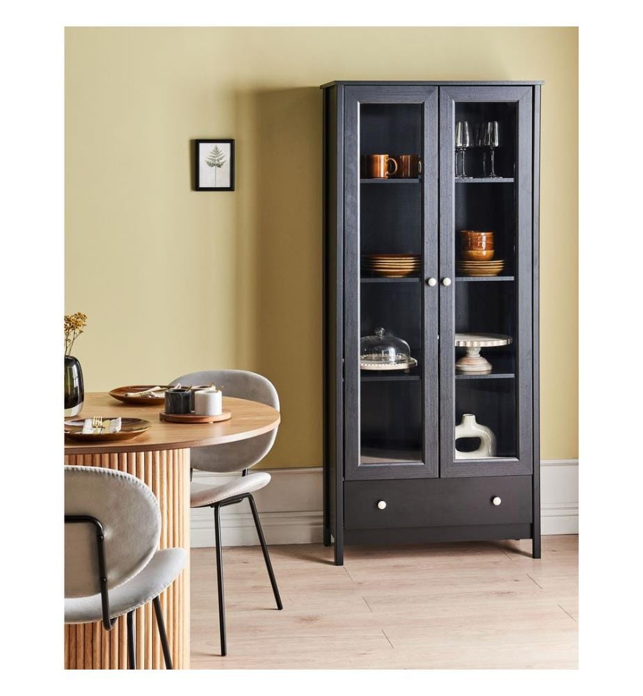 Vitrine en verre NORNALUP 80 cm Noir