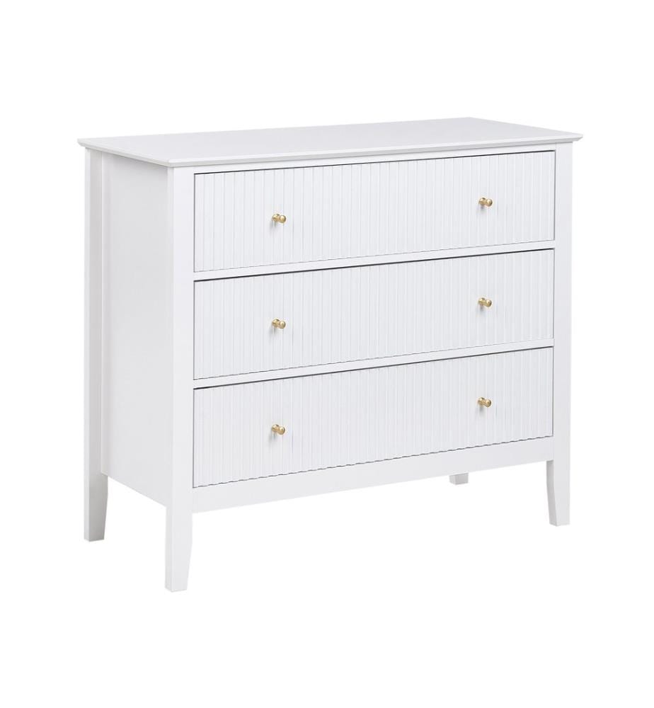 Commode à 3 tiroirs ASSISI Blanc