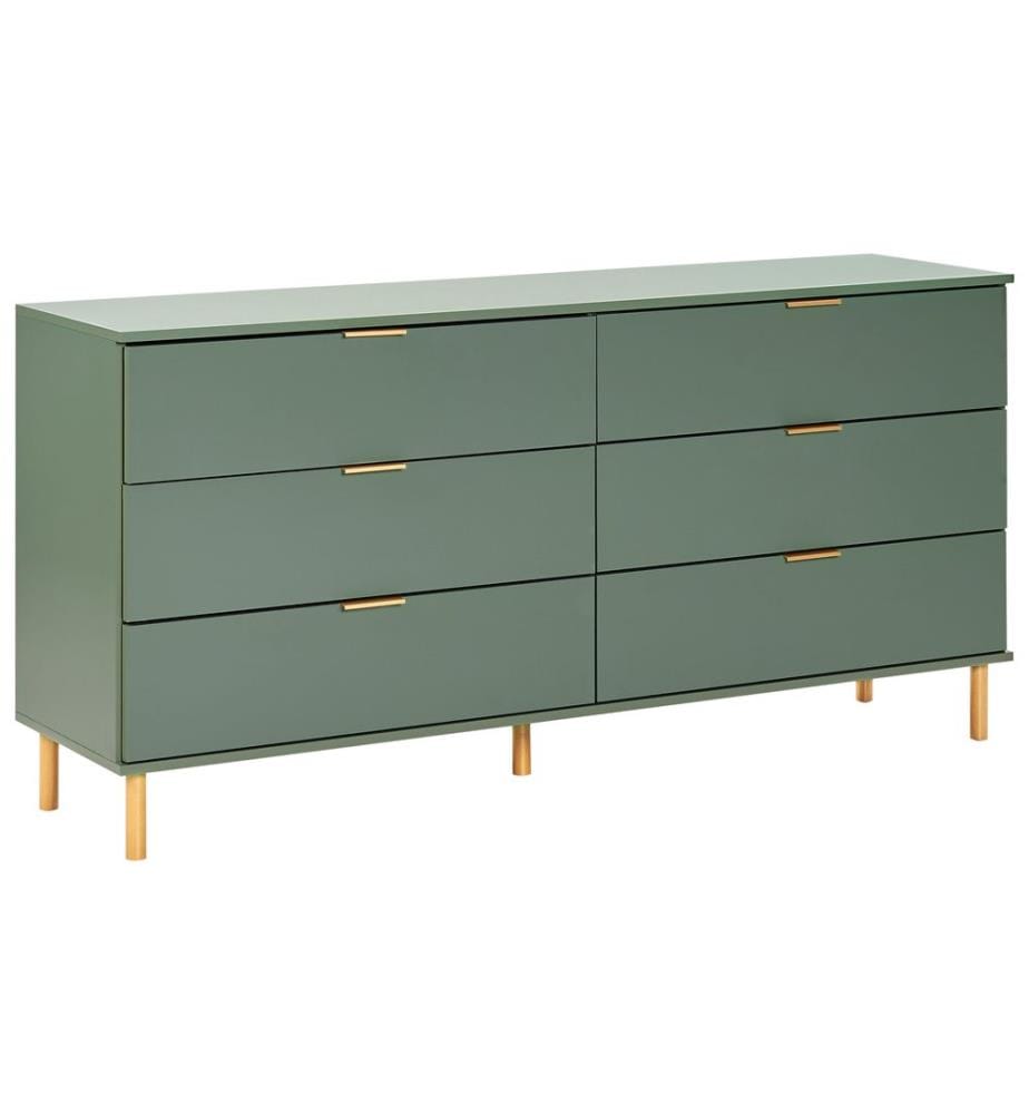 Kommode mit 6 Schubladen WALPOLE Grün