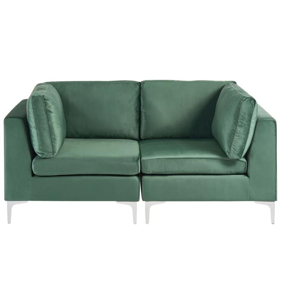 Canapé modulable 2 places EVJA Vert Velours