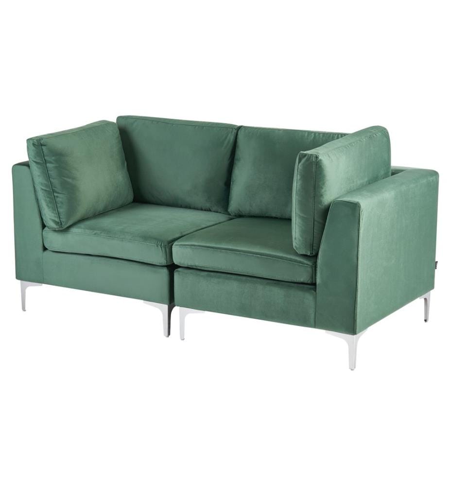 Canapé modulable 2 places EVJA Vert Velours