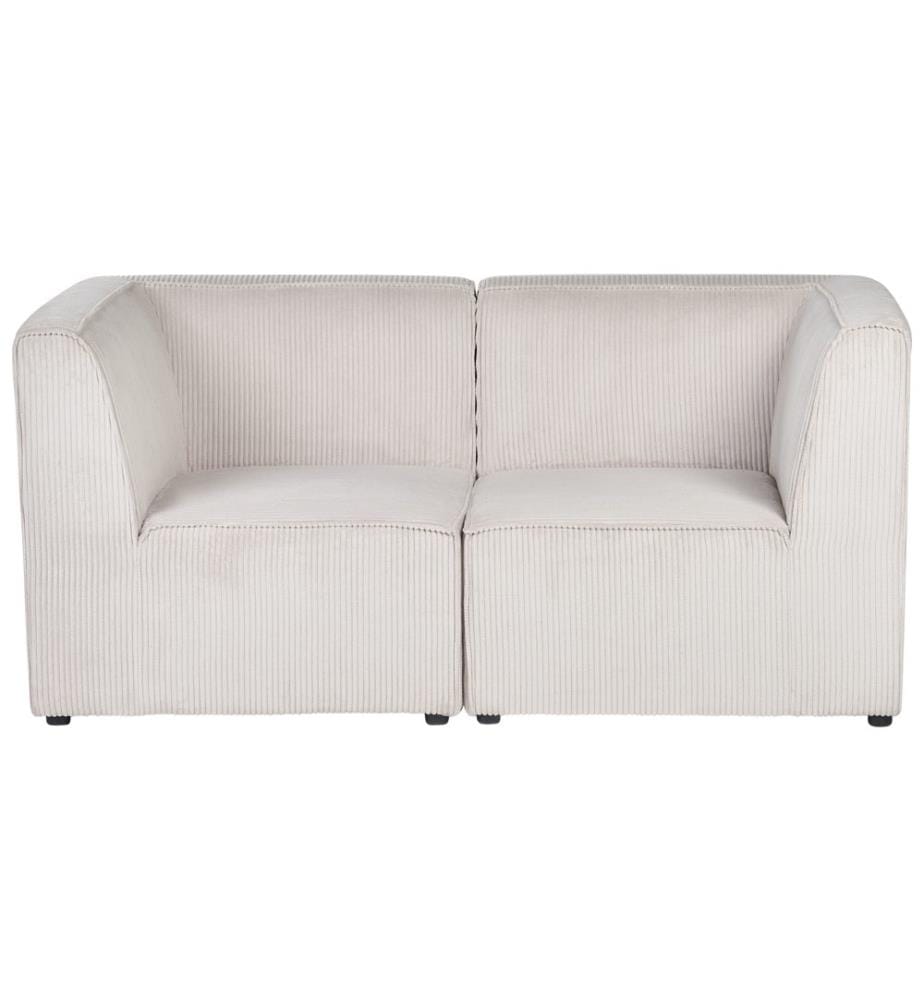 Canapé modulable 2 places LEMVIG Beige Velours côtelé