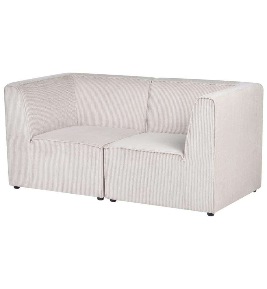 Canapé modulable 2 places LEMVIG Beige Velours côtelé