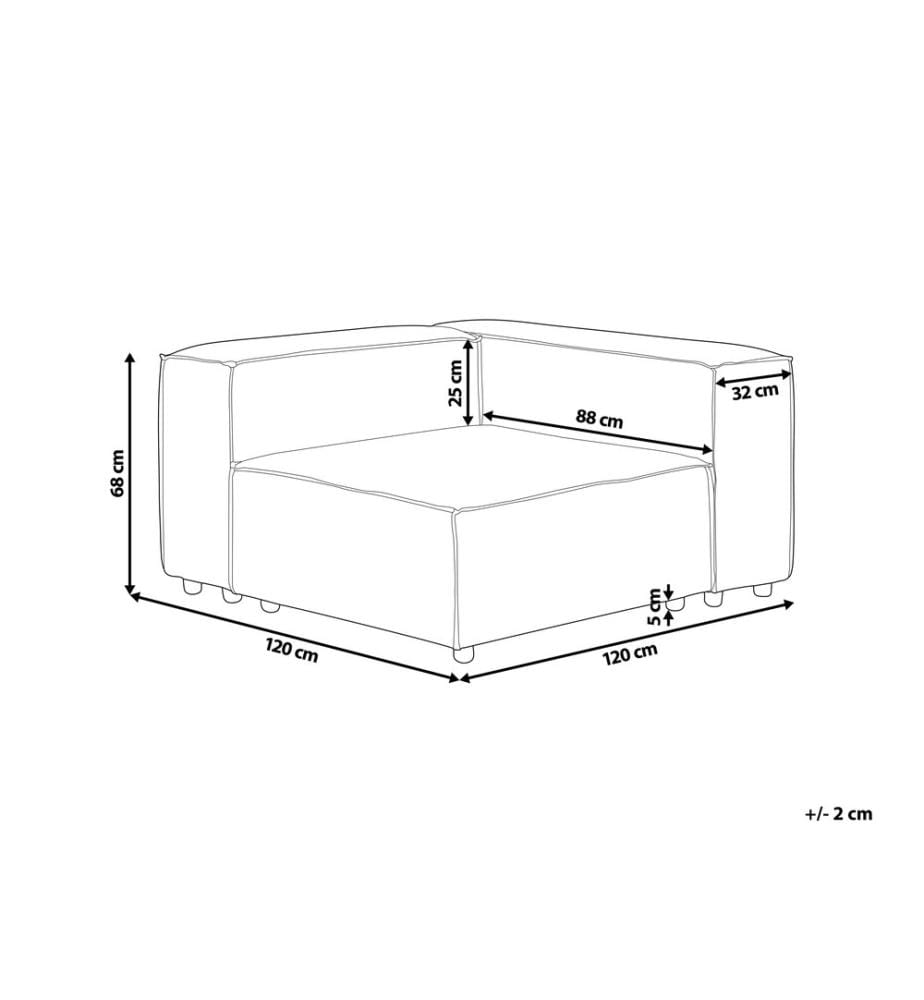 Eckmodul ARDAL linksseitig Grün Cord
