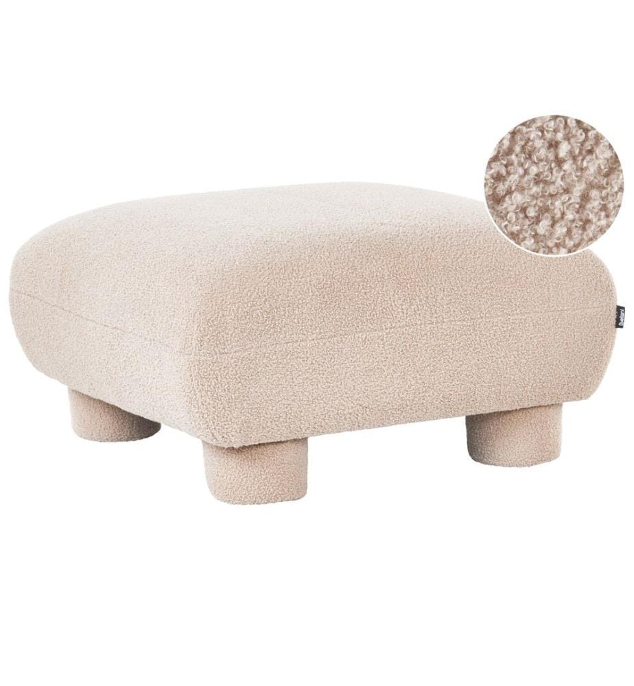 Ottomane MJALBI Bouclé Beige