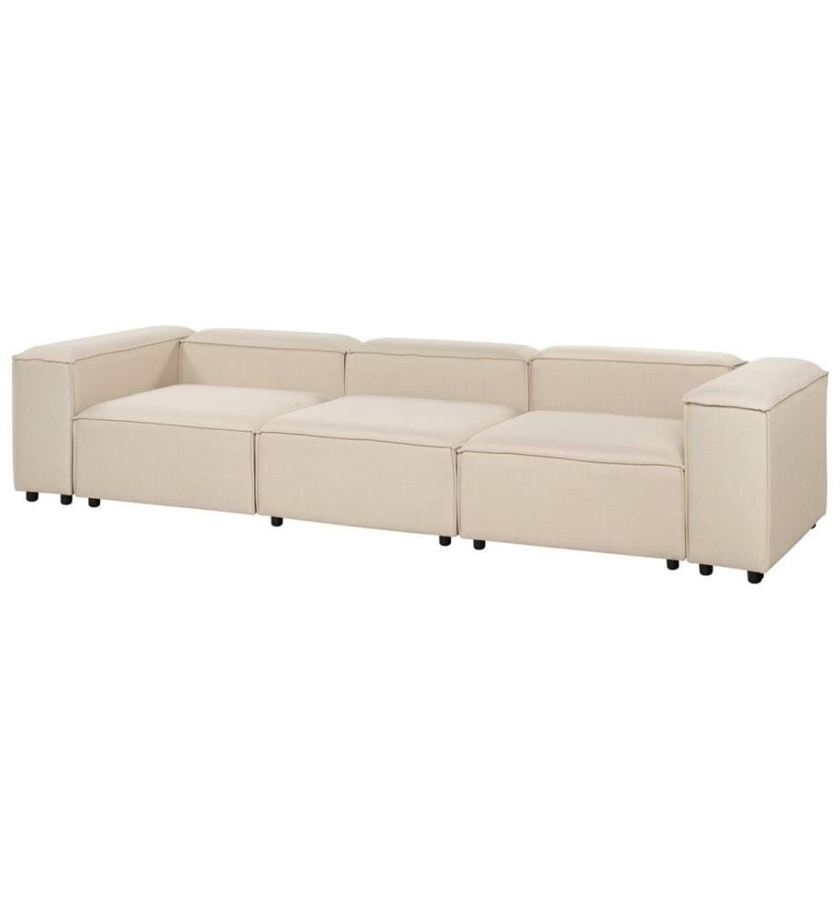 Canapé modulable 3 places ARDAL Beige Tissu