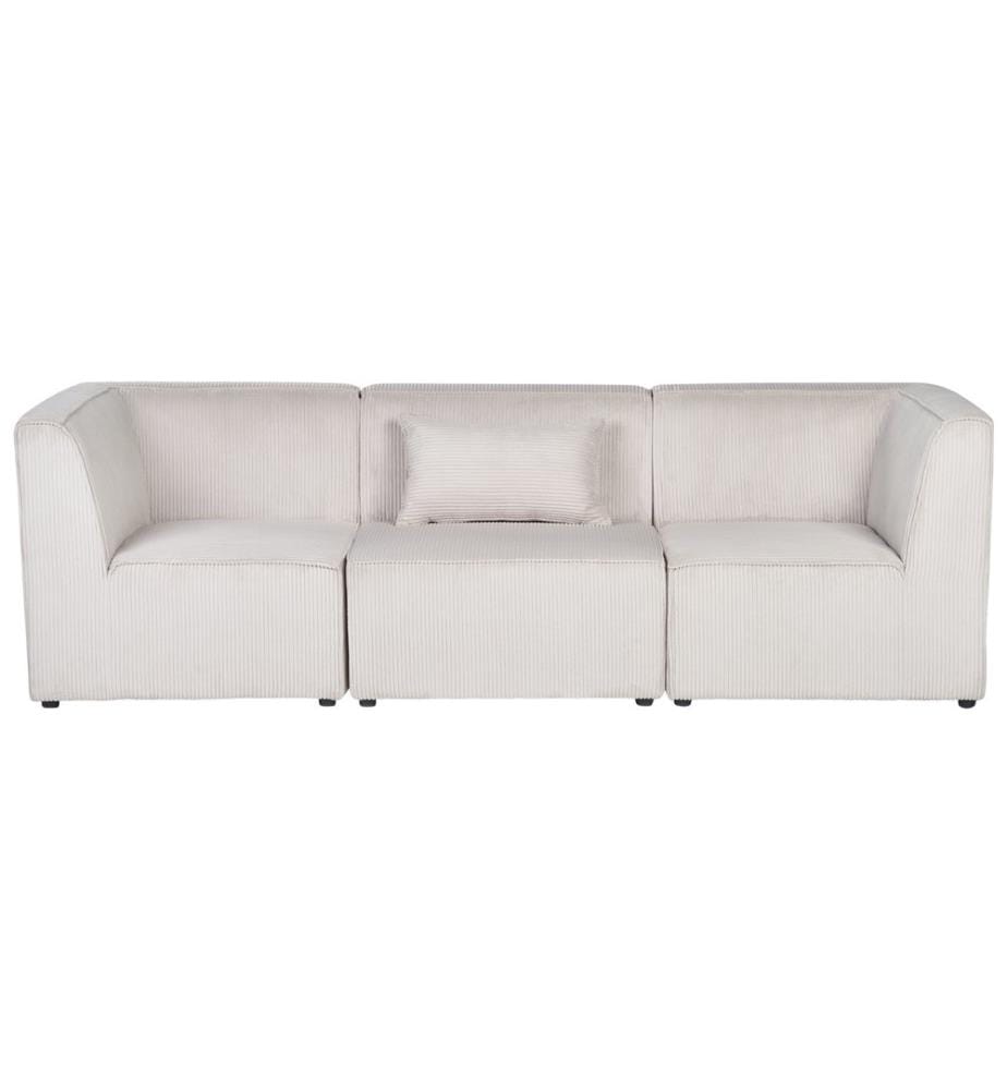 Canapé modulable 3 places LEMVIG Beige Velours côtelé