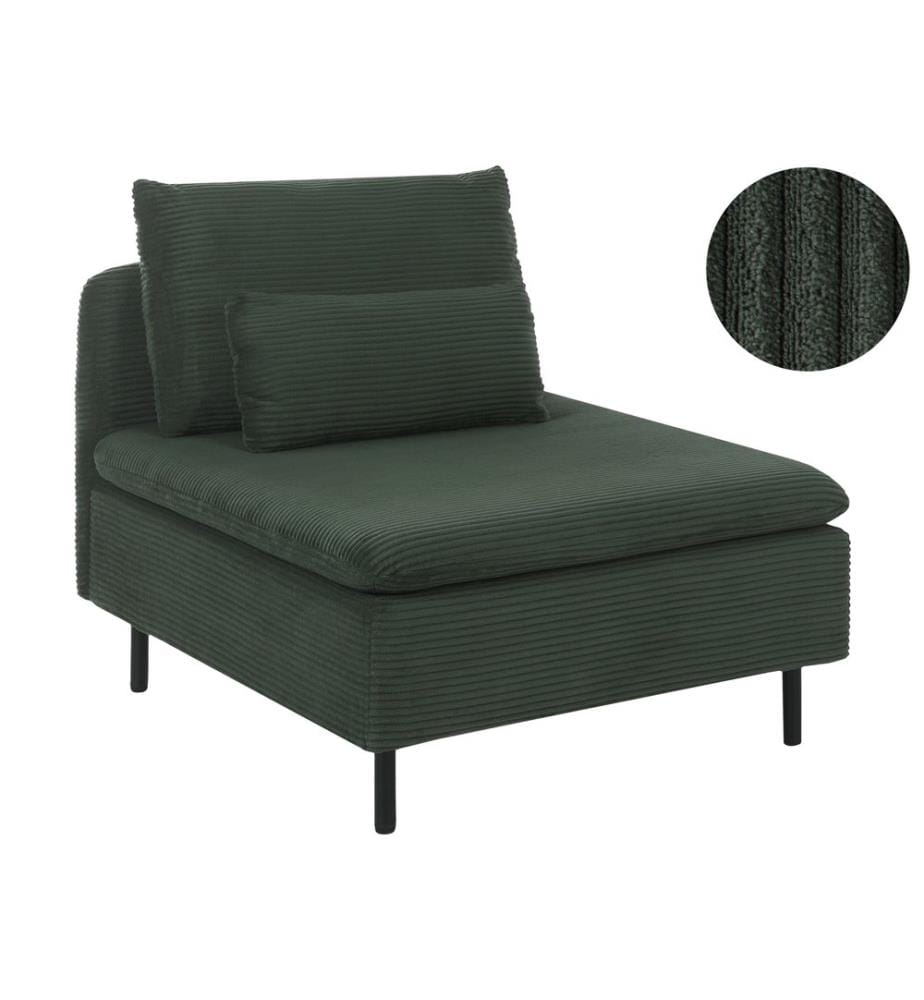 Module fauteuil EGERIS Vert foncé Velours côtelé