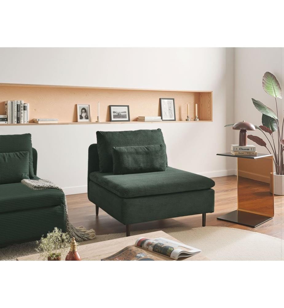 Module fauteuil EGERIS Vert foncé Velours côtelé