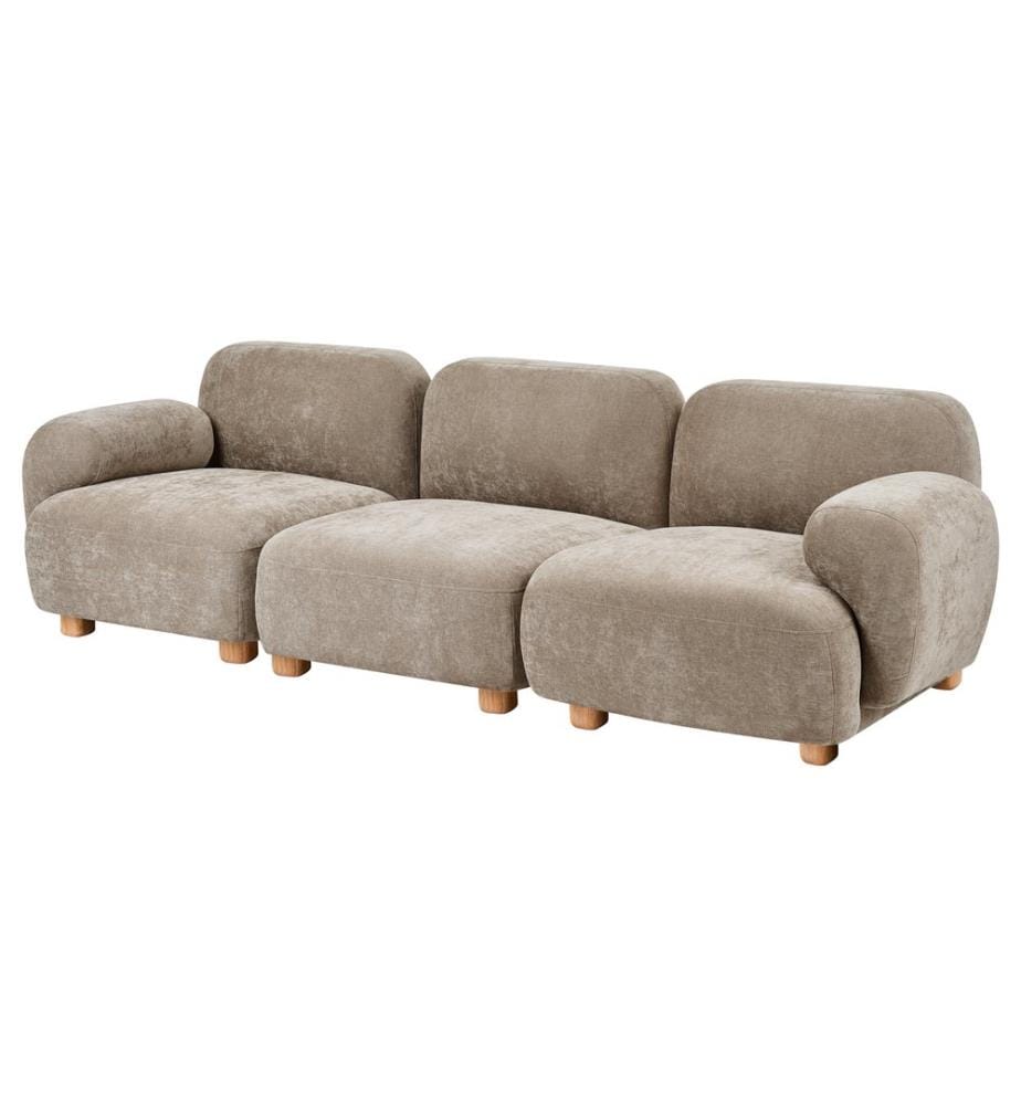 Canapé modulable 3 places AMLI Beige Tissu