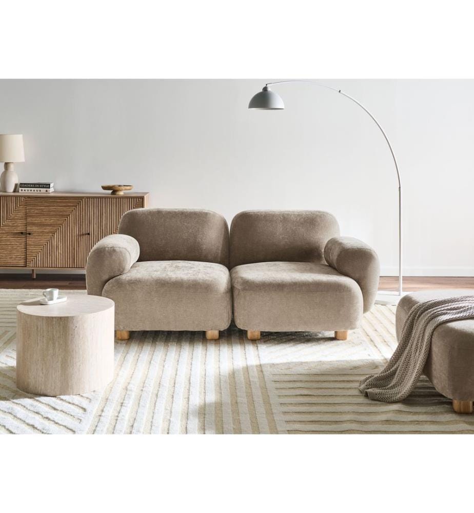 Modulsofa 2-Sitzer AMLI Beige Stoff