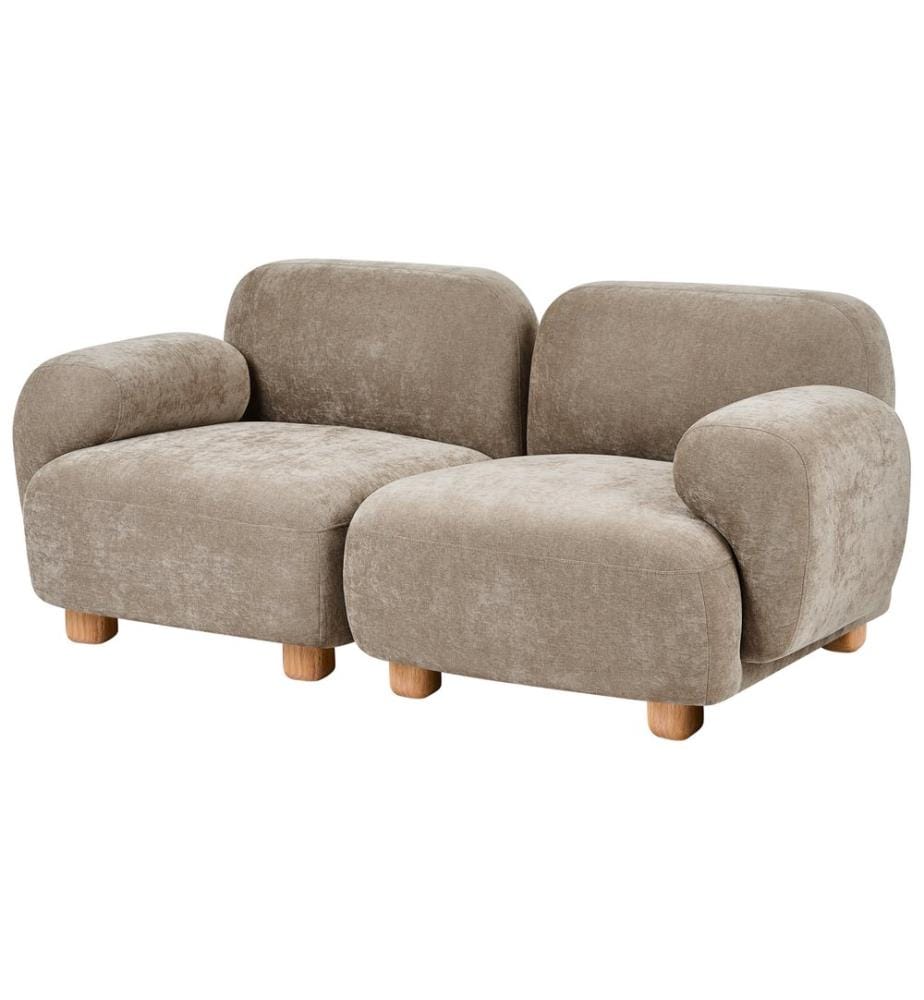 Modulsofa 2-Sitzer AMLI Beige Stoff