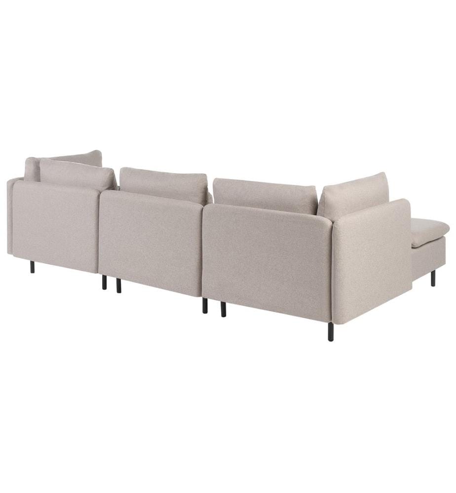 Modul Ecksofa 3-Sitzer EGERIS Stoff Beige rechtsseitig