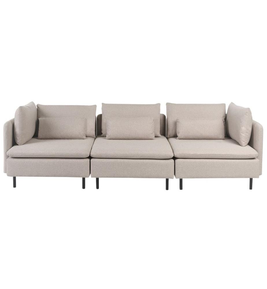 Canapé modulable 3 places EGERIS Beige Tissu