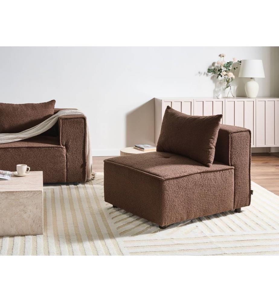 Module fauteuil AXEBO Marron Bouclé