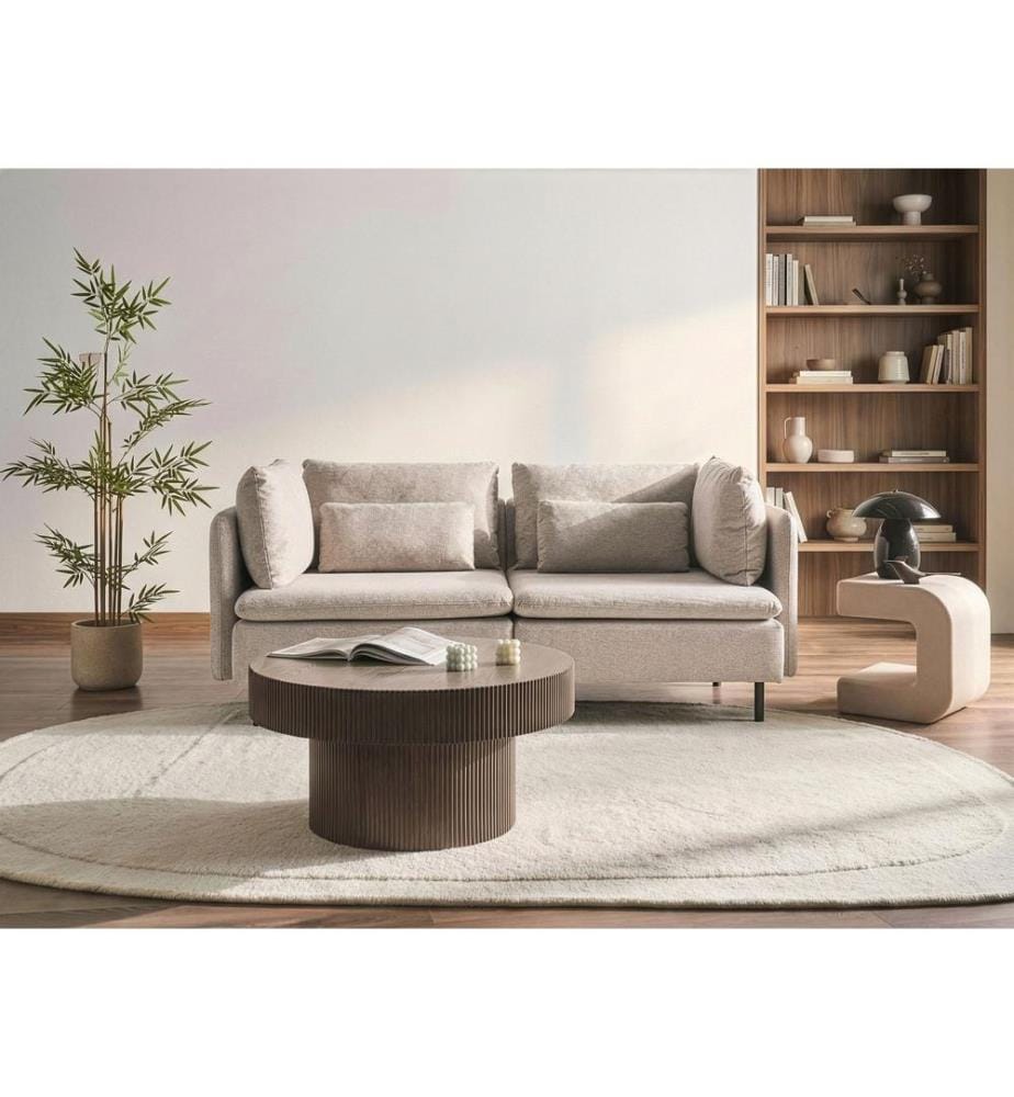 Modulsofa 2-Sitzer EGERIS Beige Stoff