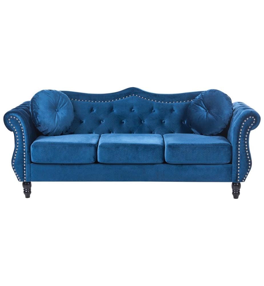 Sofa Set 5-Sitzer SKIEN Samtstoff Marineblau