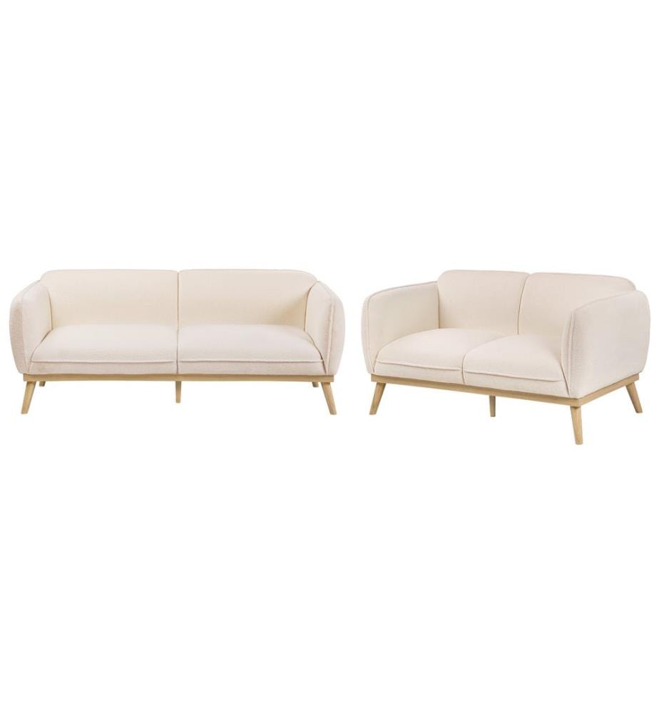 Sofa Set 5-Sitzer LJUNG Bouclé Hellbeige