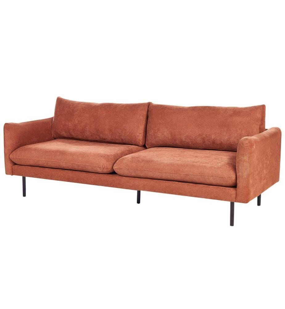 Ensemble de salon 5 places VINTERBRO Tissu chenille Marron doré avec ottoman