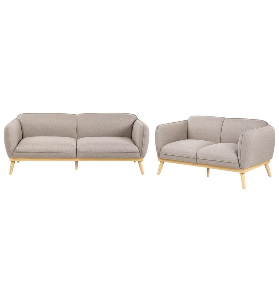 Sofa Set 5-Sitzer LJUNG Stoff Hellbraun