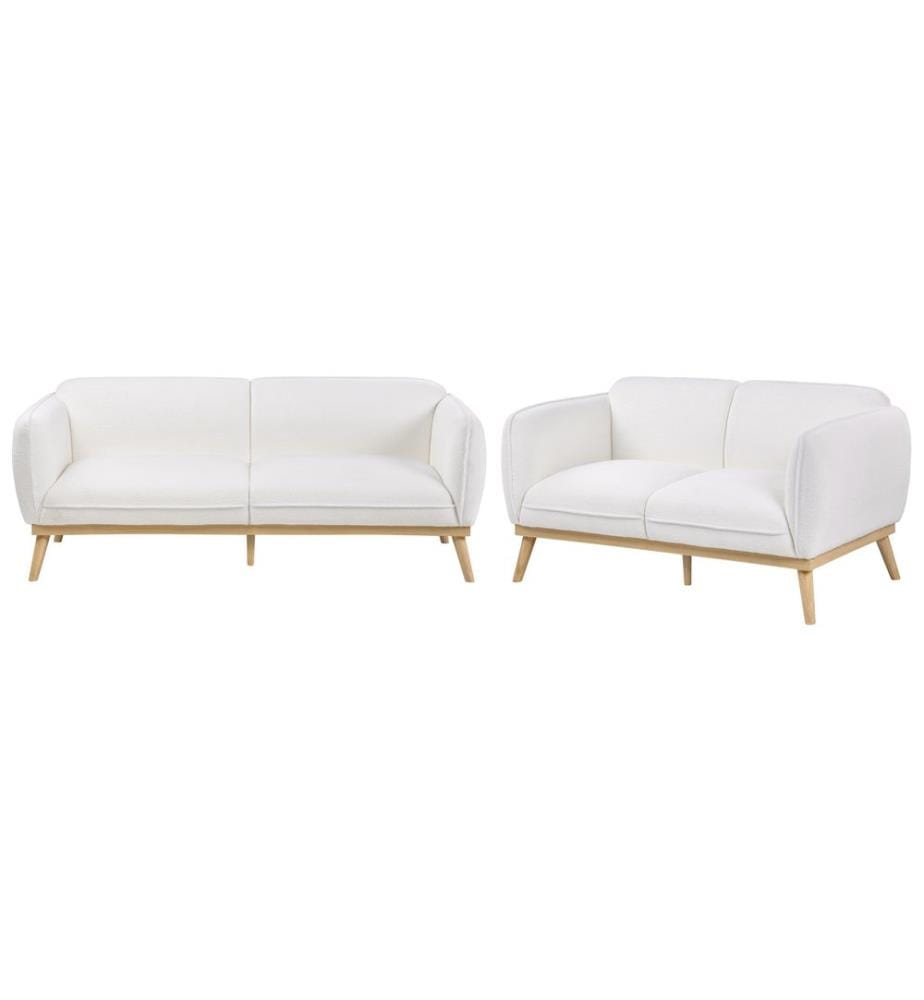 Sofa Set 5-Sitzer LJUNG Bouclé Weiss