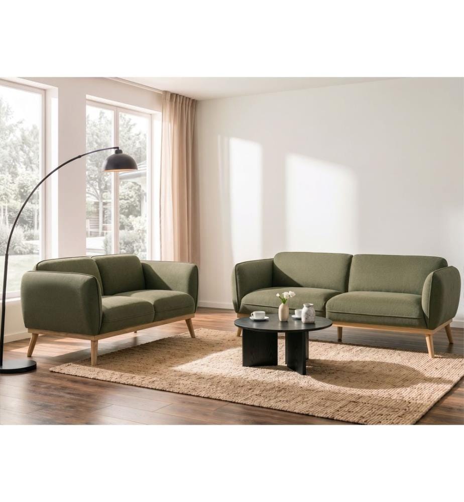 Sofa Set 5-Sitzer LJUNG Stoff Olivgrün