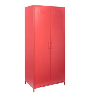 Meuble de rangement VARNA Métal Rouge