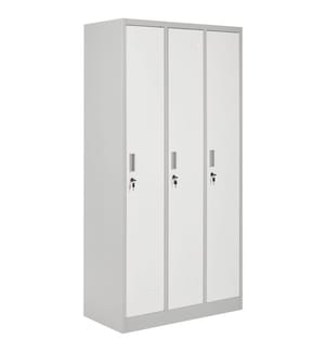 Casier vestiaire à 3 portes ATHLETE Métal Gris/blanc