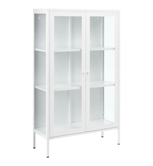 Vitrine en verre NASH Métal 90 cm Blanc