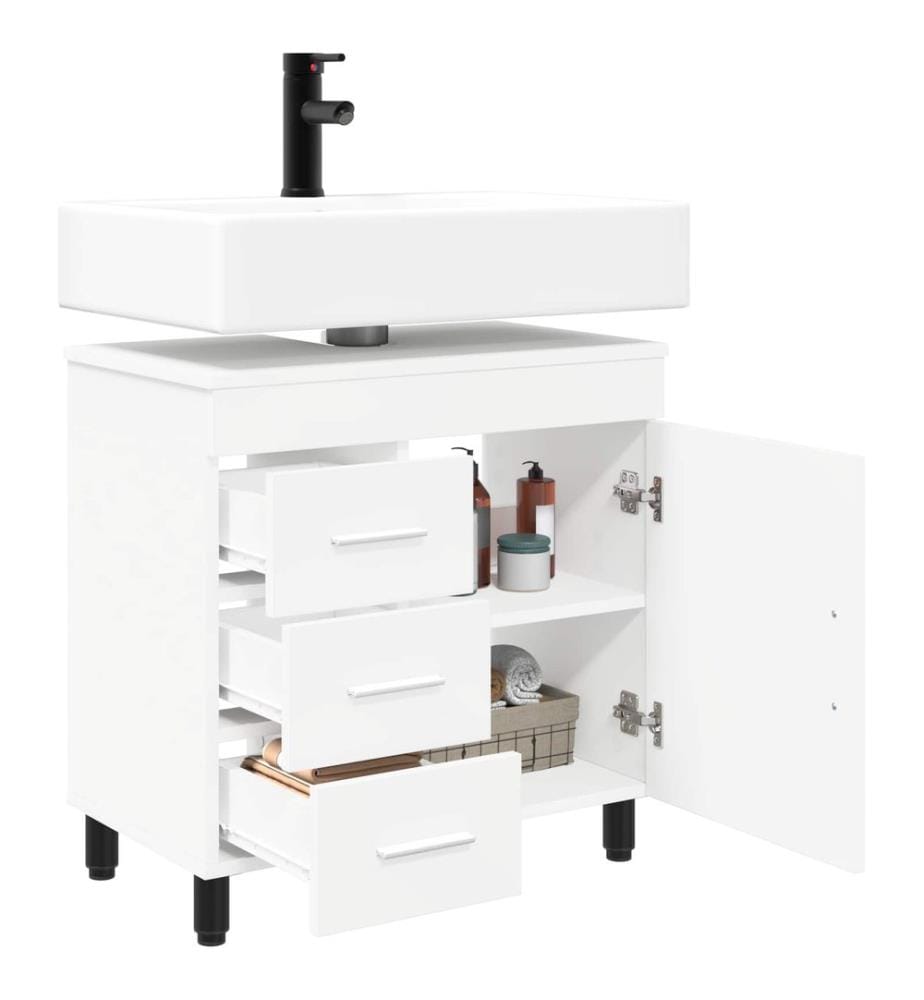 Waschtisch Weiss 60 x 35 x 60 cm Holzwerkstoff