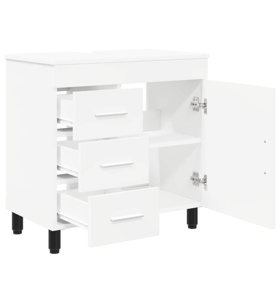 Waschtisch Weiss 60 x 35 x 60 cm Holzwerkstoff