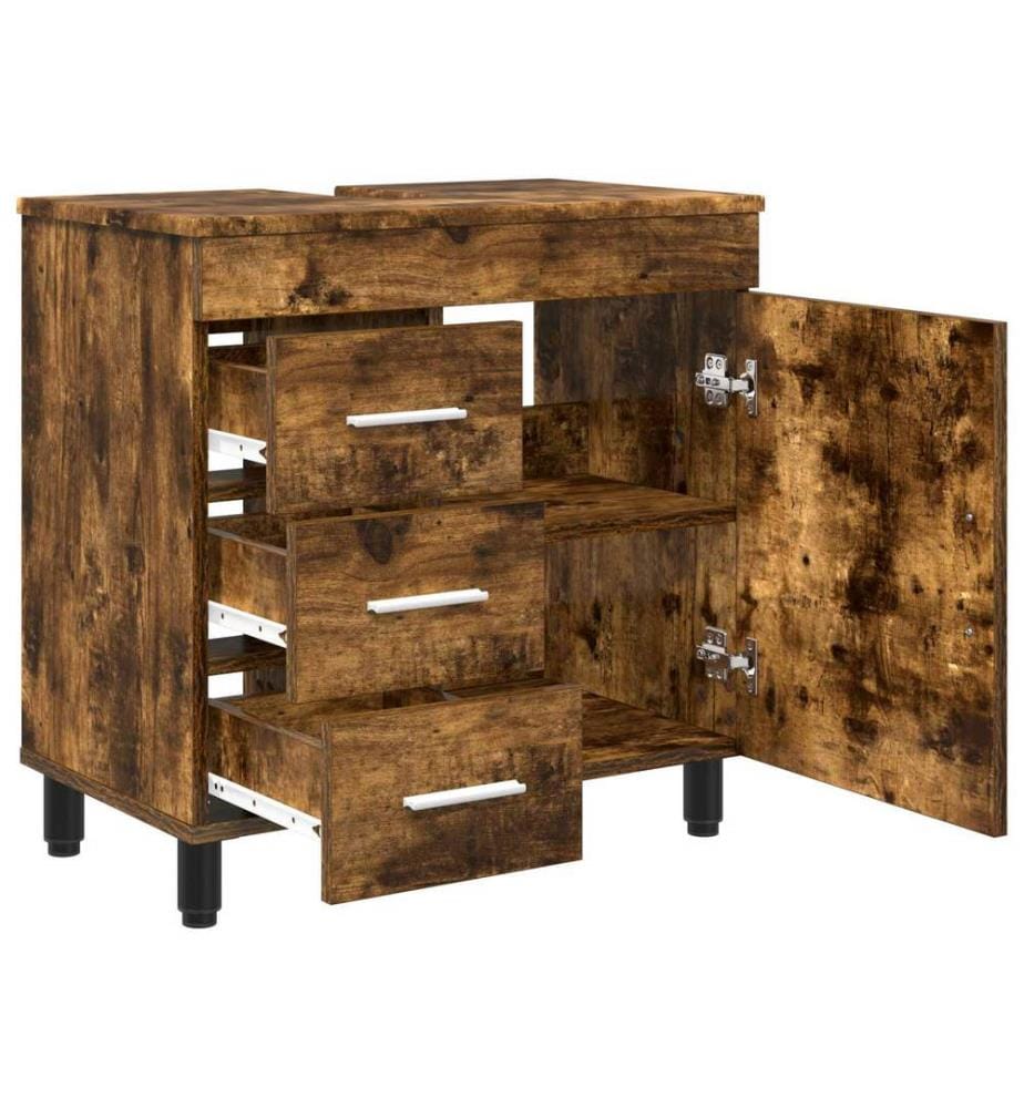 Waschtisch Geräucherte Eiche 60 x 35 x 60 cm Holzwerkstoff