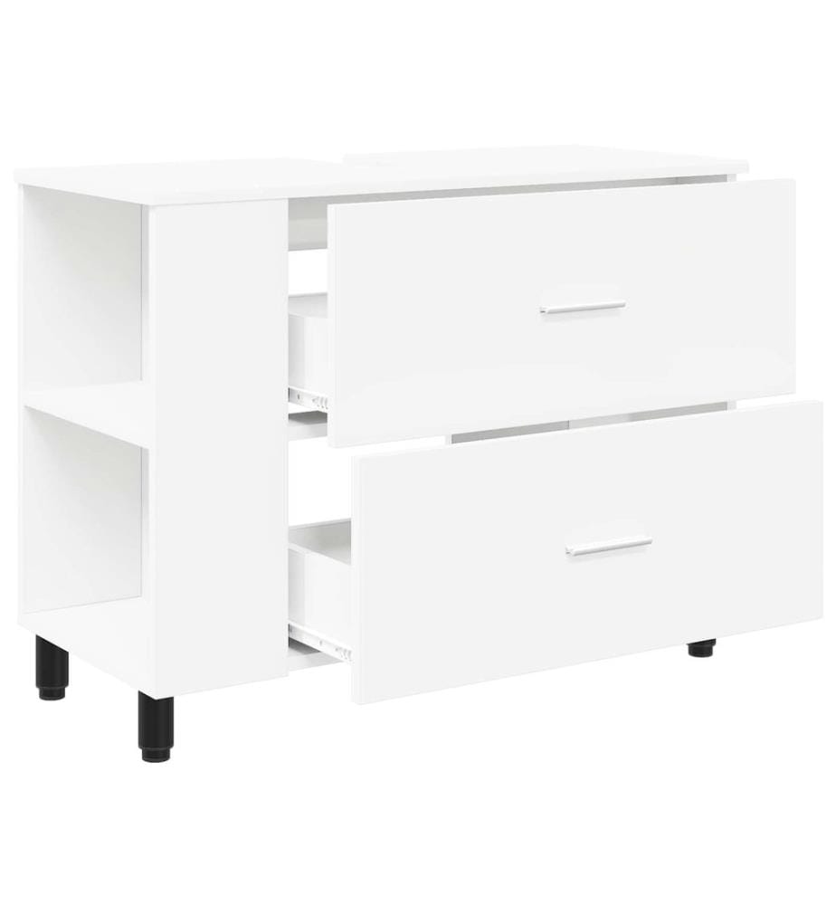 Waschtisch Weiss 80 x 35 x 60 cm Holzwerkstoff