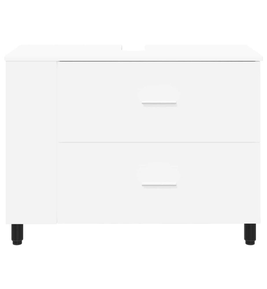 Waschtisch Weiss 80 x 35 x 60 cm Holzwerkstoff