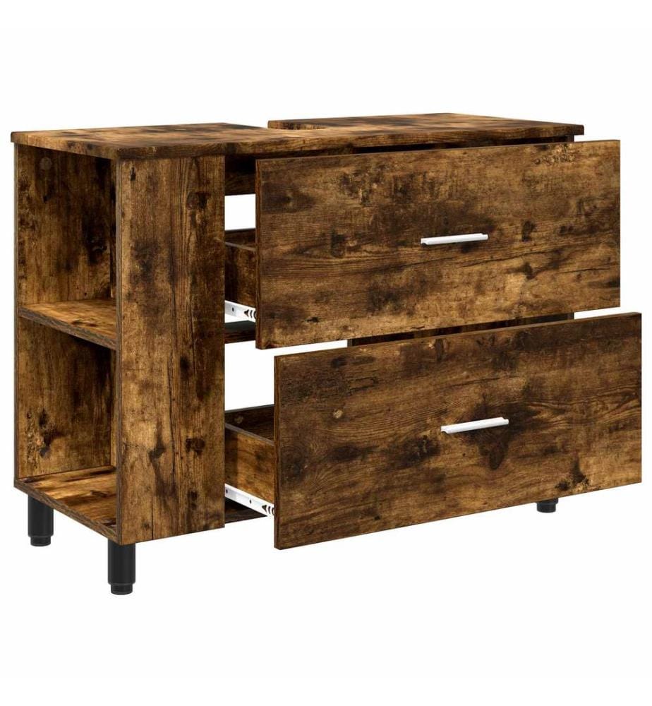 Waschtisch Geräucherte Eiche 80 x 35 x 60 cm Holzwerkstoff